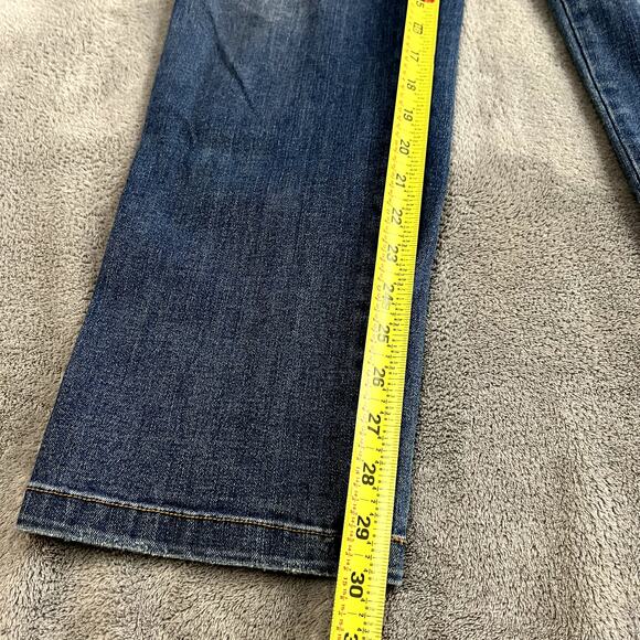 Spanx High Rise Straight Leg Jeans Womens L Stretch Denim Light Wash - Picture 8 of 8
